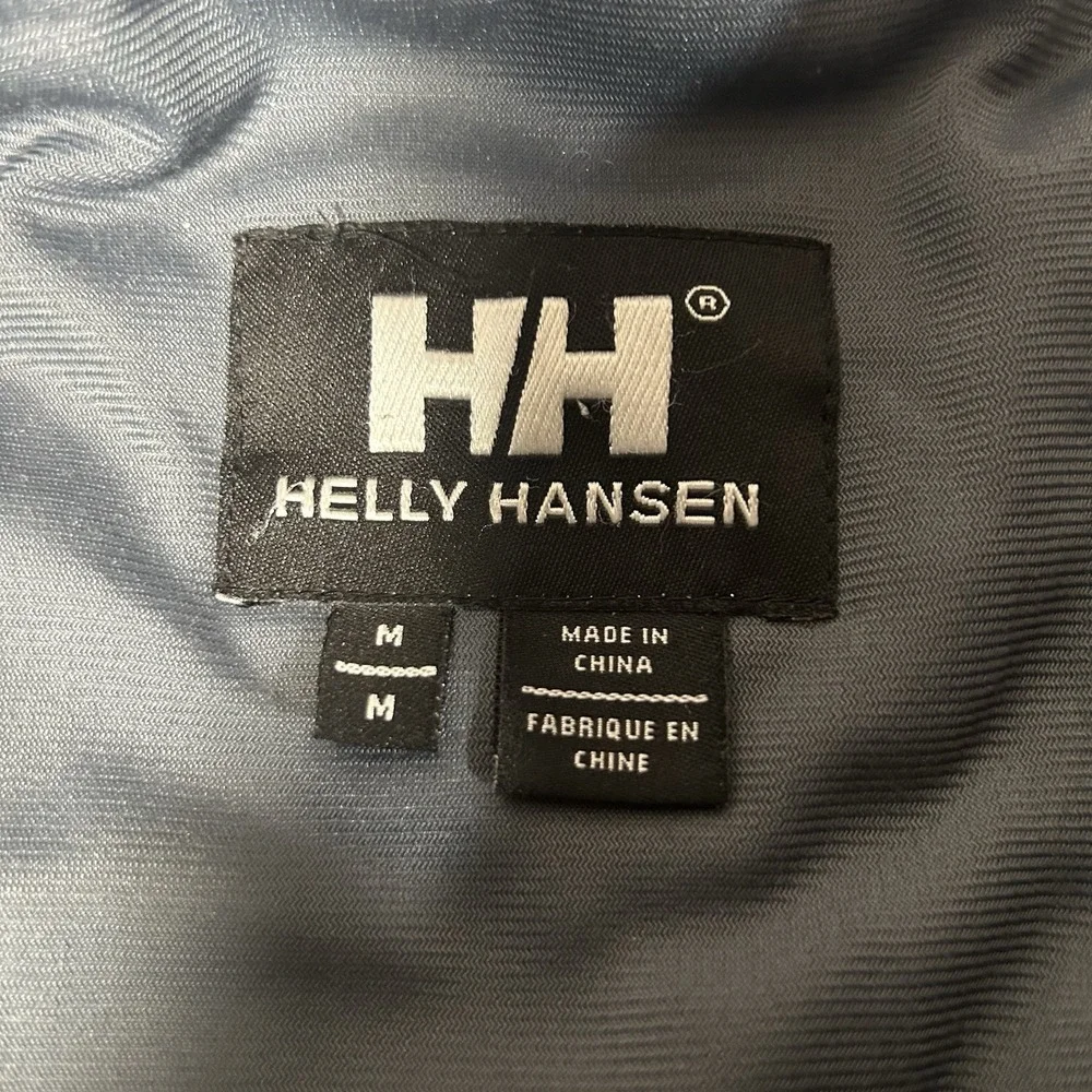 Helly Hansen Men M Parka Jacket Hooded Helly Tech 3 Waterproof‎ Navy
